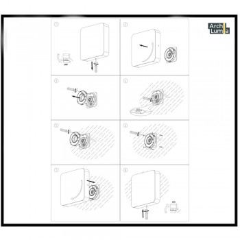 Світильник вуличний настінно-стельовий ArchiLumia Ruby 39015